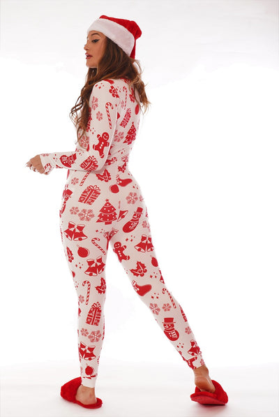 Christmas Onesie - Candy Canes & Snowman Long
