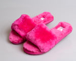 Hot Pink Fluffy Slippers