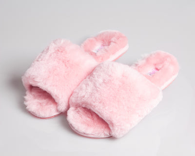 Light Pink Fluffy Slippers