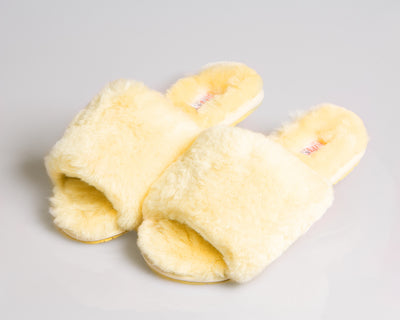 Soft Yellow Fluffy Slippers